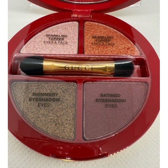 GUCCI Multi-Use Cream & Powder Quad Eye Palette Limited Edition 04 Festive Glow - Picture 4 of 4